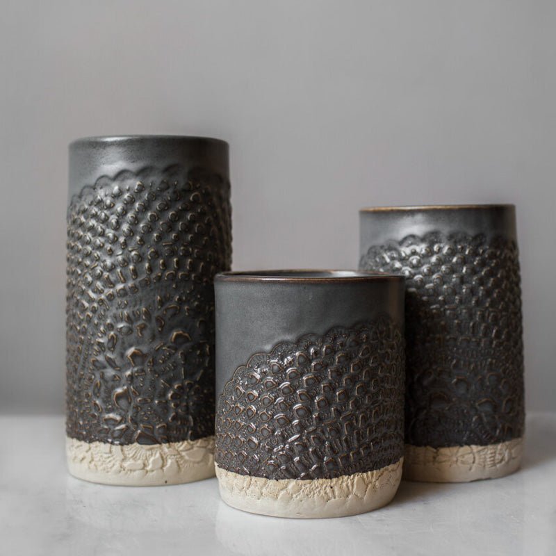 Handmade Studio TN LACE CANISTER Gunmetal