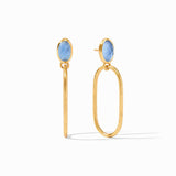 Julie Vos IVY STATEMENT EARRINGS Iridescent Chalcedony Blue