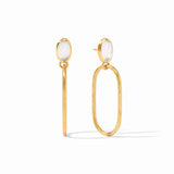 Julie Vos IVY STATEMENT EARRINGS Iridescent Clear Crystal