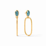 Julie Vos IVY STATEMENT EARRINGS Iridescent Peacock Blue