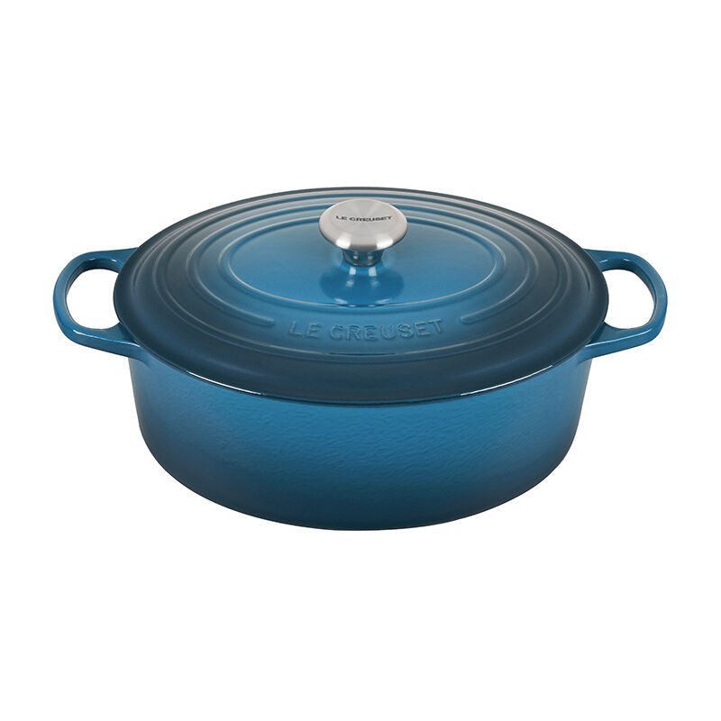 Le Creuset 9.75 Signature Deep Round Grill Pan (Oyster)