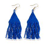 Ink and Alloy LEXIE LUXE PETITE FRINGE EARRINGS Lapis