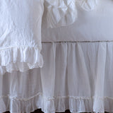 Bella Notte Linens LINEN WHISPER BED SKIRT White