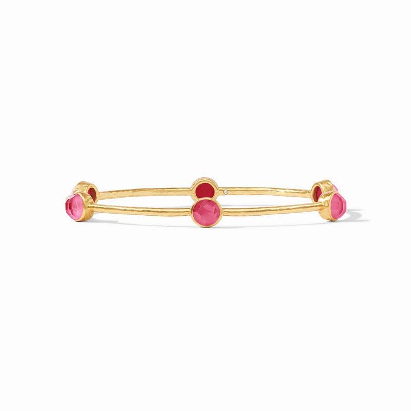 Julie Vos MILANO LUXE BANGLE BRACELET Iridescent Raspberry Small