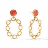 Julie Vos PALERMO STATEMENT EARRINGS Iridescent Coral