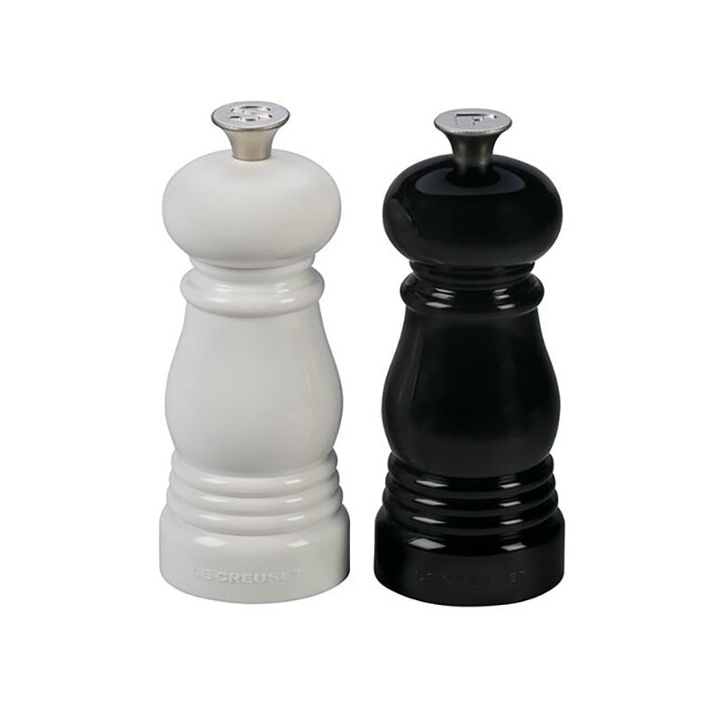 Le Creuset PETITE SALT AND PEPPER MILL SET Black and White