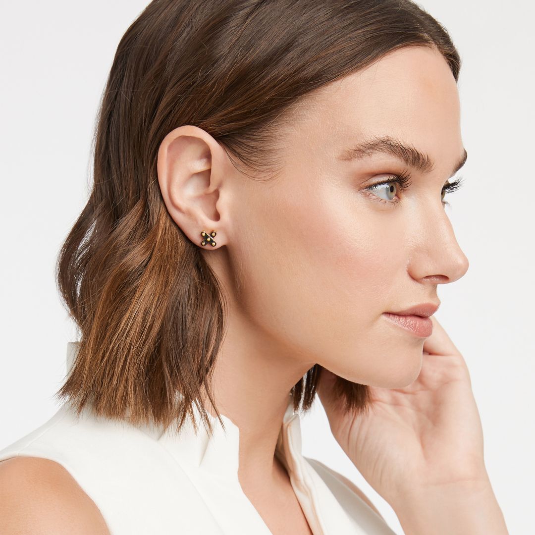 Julie Vos SOHO DEMI X STUD EARRINGS