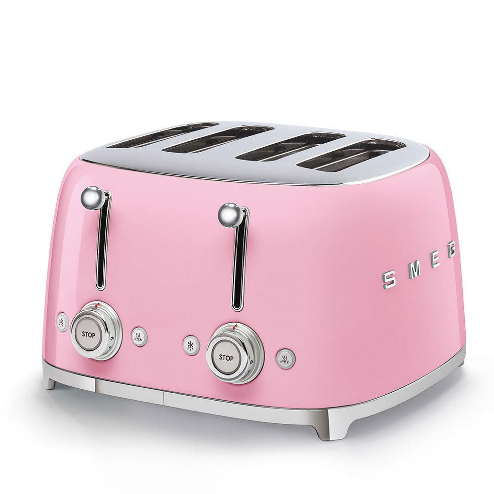 SMEG FOUR SLOT TOASTER Pink