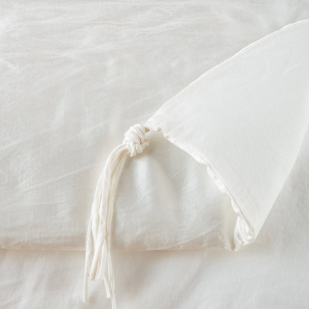 Bella Notte Linens TALINE THROW BLANKET Winter White Bed End_50x95
