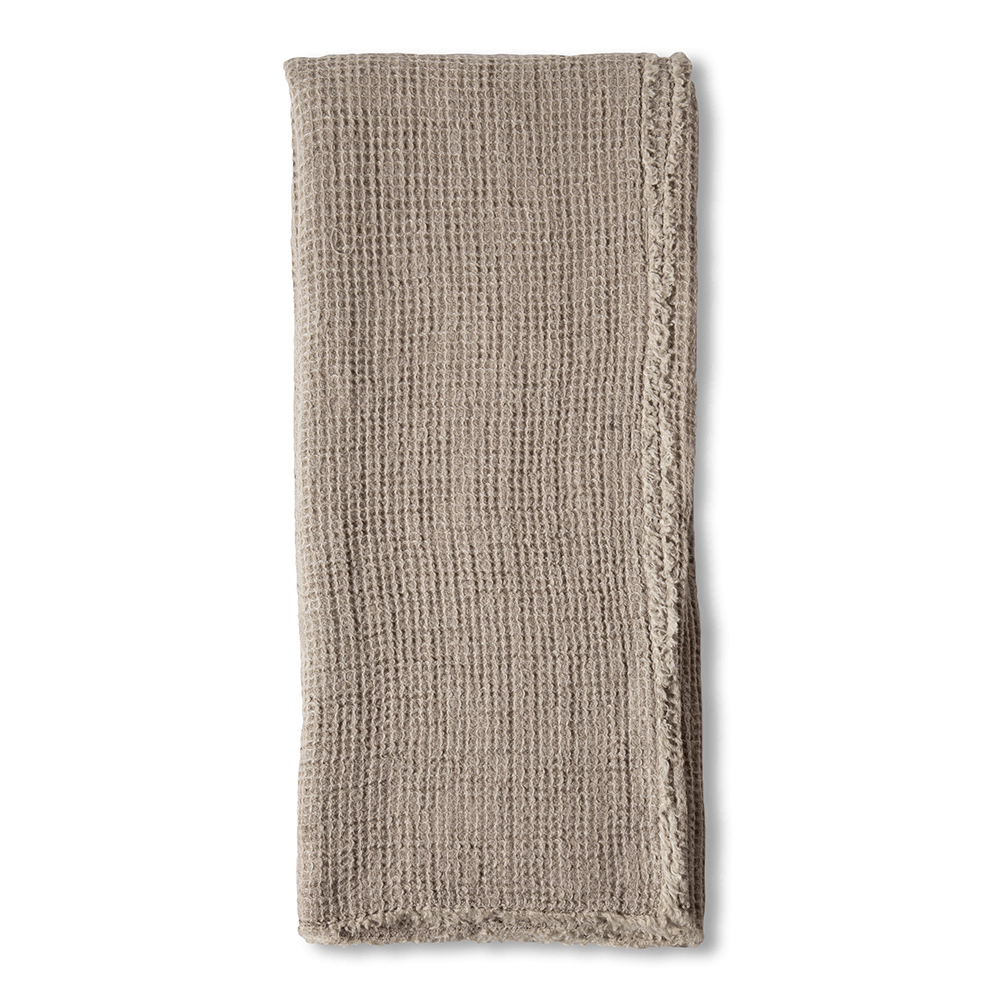 Pom Pom At Home VENICE OVERSIZED THROW BLANKET Taupe 60x90
