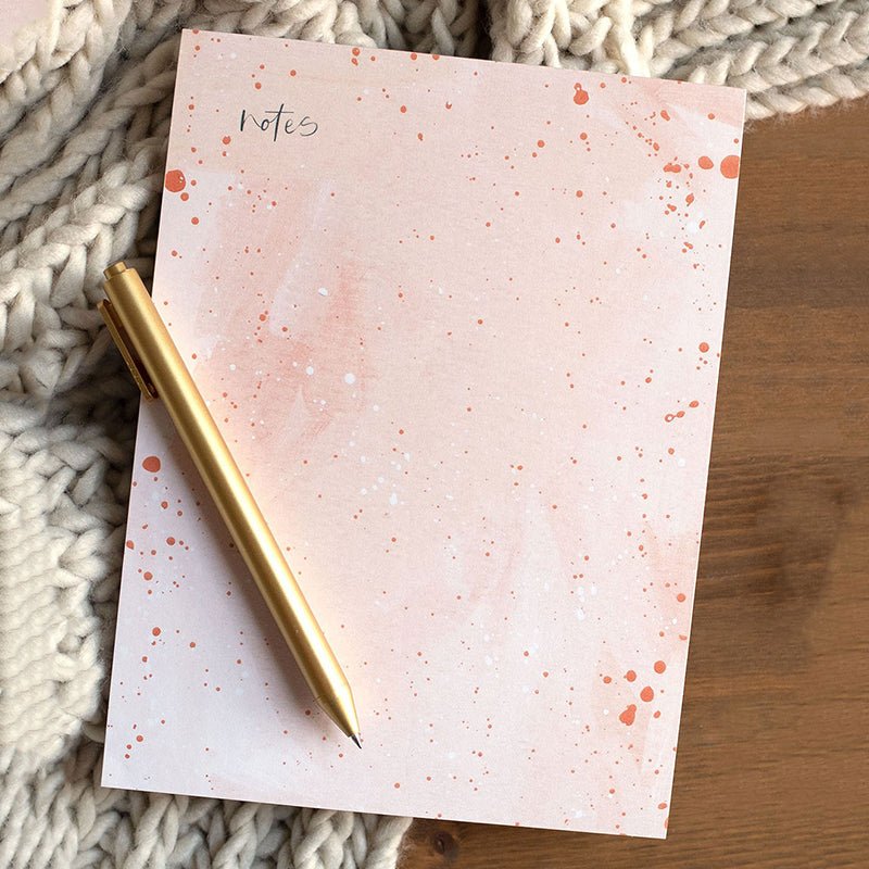 SPECKLED ZINNIA BLANK NOTEPAD - One Canoe Two