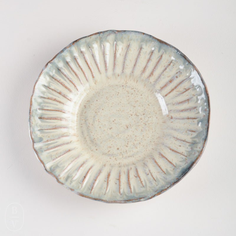 Etta B Pottery CRIMPED EDGE ROUND PLATTER Lapis