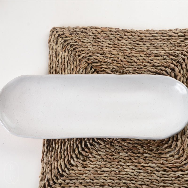 Etta B Pottery BREAD TRAY Simply White