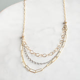 LONG TRIPLE CHAIN N2125 NECKLACE - Ellen Hays Jewelry