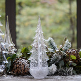 Simon Pearce SILVER LEAF GLASS EVERGREEN TREE 14