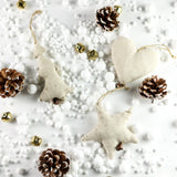 Creative Co-op GOLD DOT CANVAS ORNAMENT