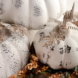 K and K Interiors DISTRESSED METAL PUMPKIN