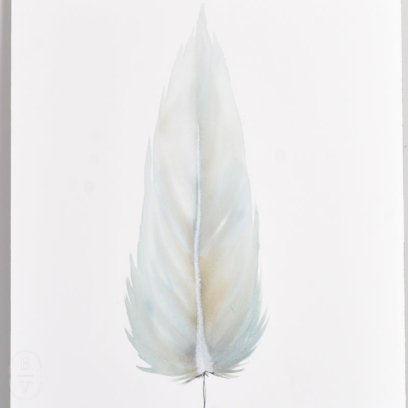 MEDIUM FLOATED FRAMED FEATHER PAINTING - SERIES 11 NO 1 - By Lacey