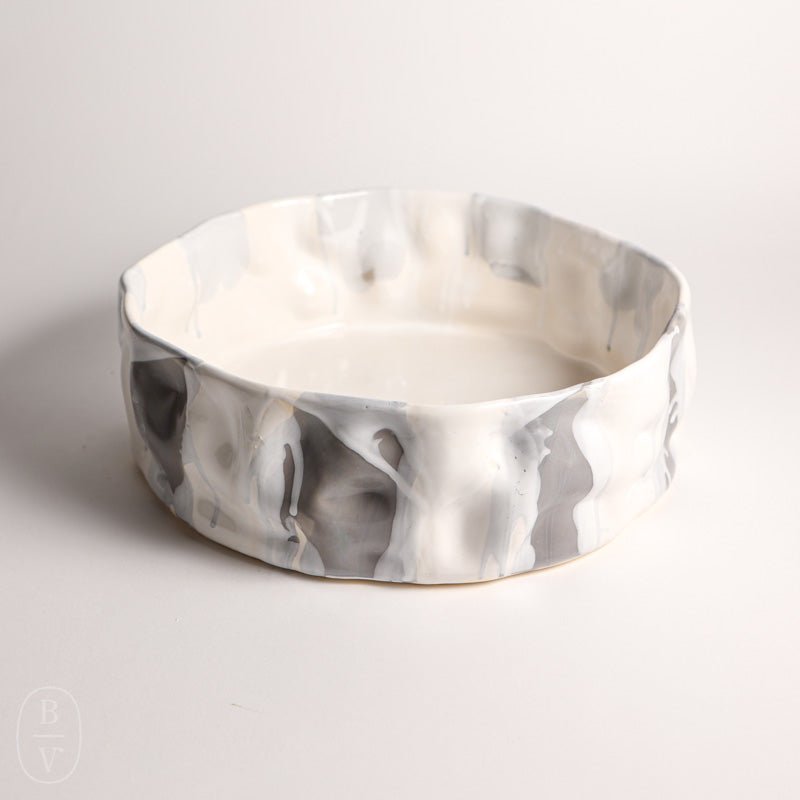 Alex Marshall Studios RIPPLE BOWL Grey_White Stripe