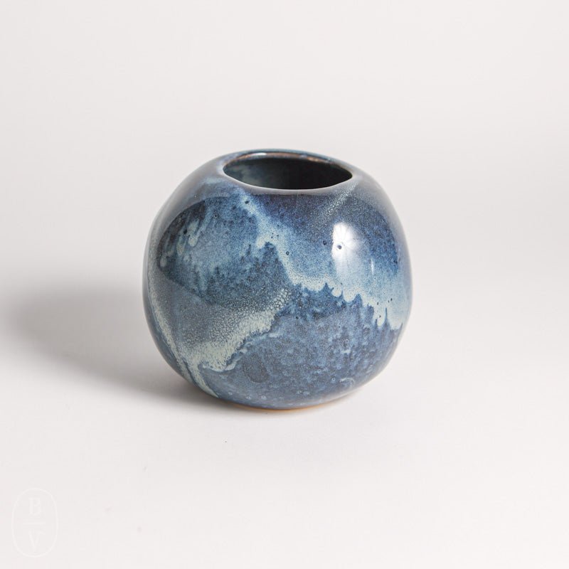 Alex Marshall Studios SPHERE VASE Blue Gray Small