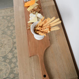 Creative Co-op ACACIA WOOD OVERSIZED ENTERTAINING BOARD WITH HANDLE