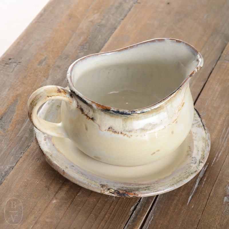 Etta B Pottery GRAVY BOAT SAUCER SET