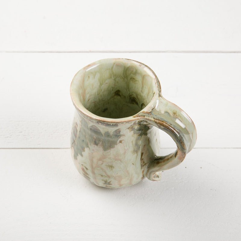 Good Earth Pottery CURVED MUG Celery