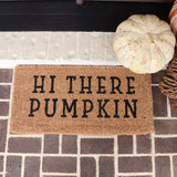 Creative Co-op HI THERE PUMPKIN DOORMAT