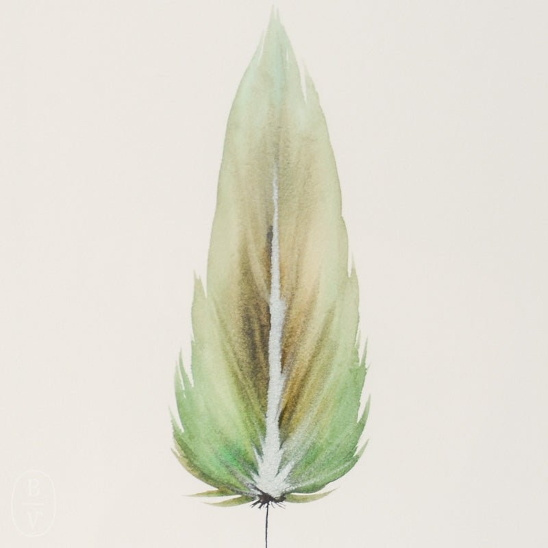 SMALL FRAMED FLOATED FEATHER PAINTING - SERIES 11 NO 12 - By Lacey