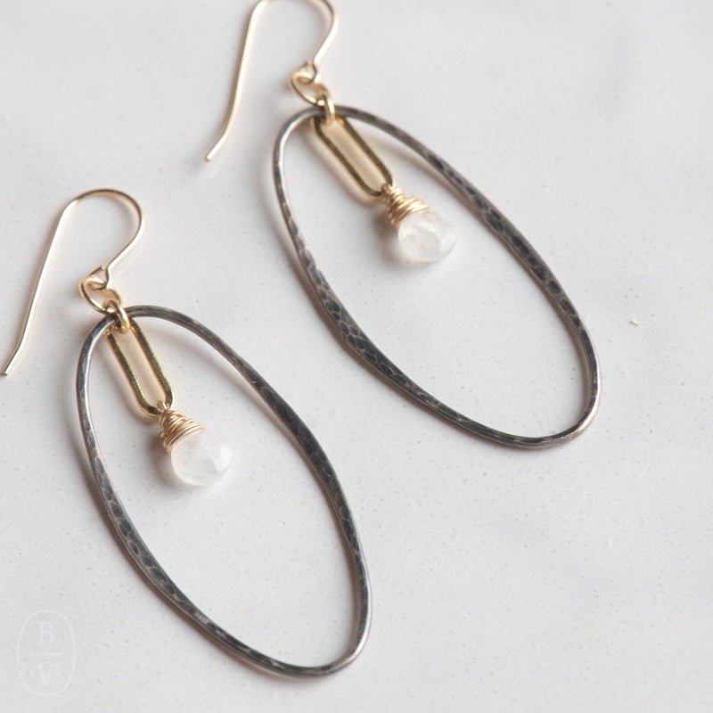 Ellen Hays Jewelry OXIDIZED OVAL DROP E2367OXG EARRINGS