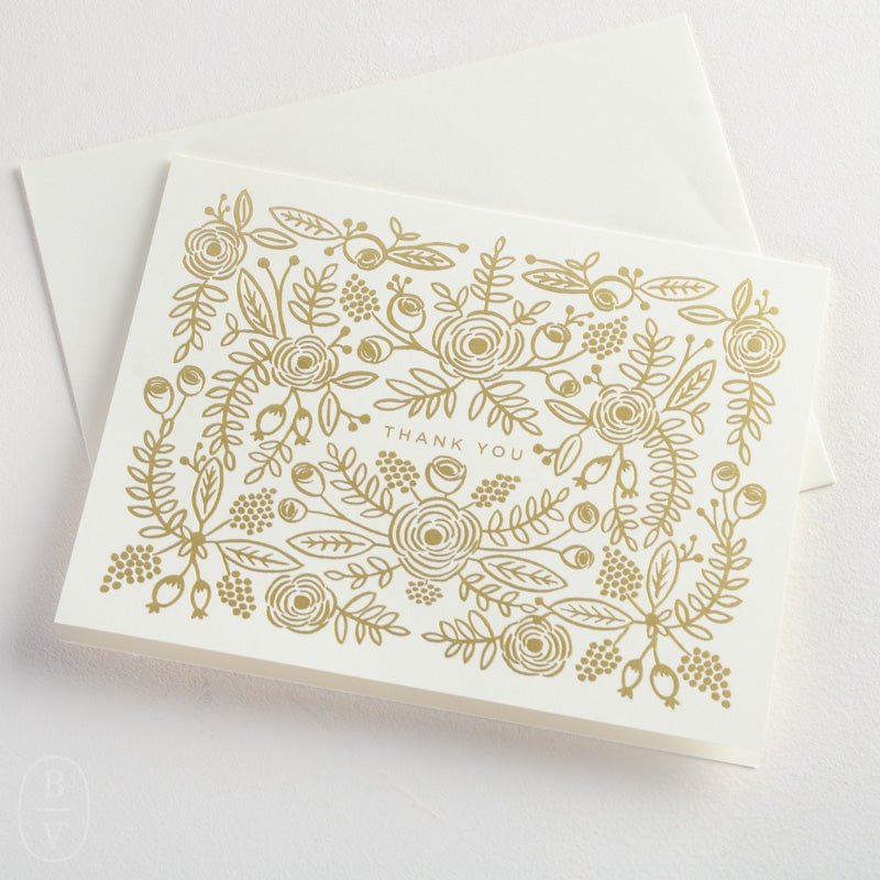 ROSE GOLD THANK YOU CARD - Rifle Paper Co