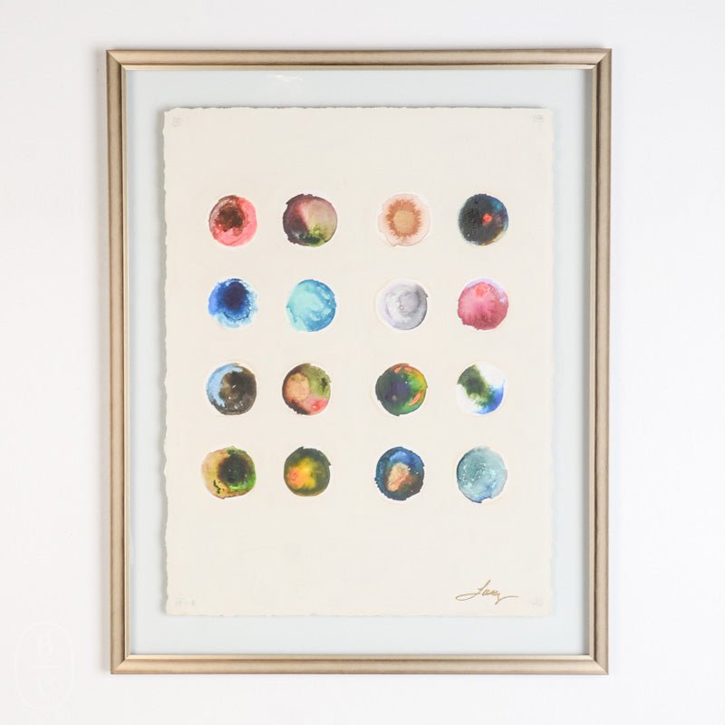 EXPECTATION BUBBLES FRAMED FLOATED PAINTING - SERIES 2 NO 5 - By Lacey