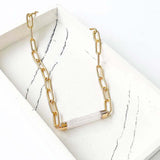 Virtue XL PAPERCLIP SELENITE CONNECTOR NECKLACE Gold