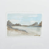 PEACE LANDSCAPE DECKLE EDGE FRAMED PAINTING - SERIES 2 NO 1 - By Lacey