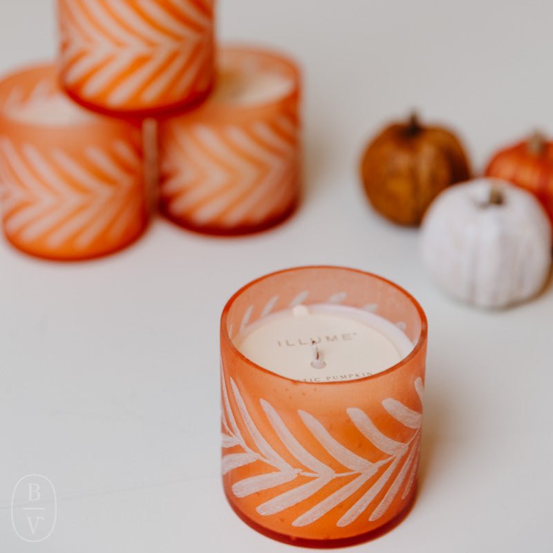 Illume GATHER GLASS CANDLE Rustic Pumpkin