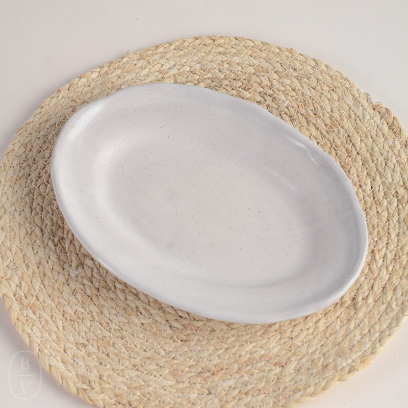 Etta B Pottery OVAL PLATTER Simply White 12