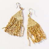 Ink and Alloy LEXIE LUXE PETITE FRINGE EARRINGS Gold