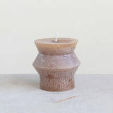 Creative Co-op UNSCENTED TOTEM PILLAR CANDLE Brown 3x3