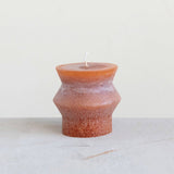 Creative Co-op UNSCENTED TOTEM PILLAR CANDLE Orange 3x3