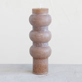 Creative Co-op UNSCENTED TOTEM PILLAR CANDLE Brown 3x9