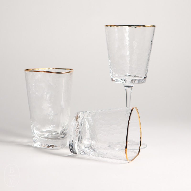Zodax APERITIVO TRIANGULAR DOUBLE OLD FASHIONED GLASS