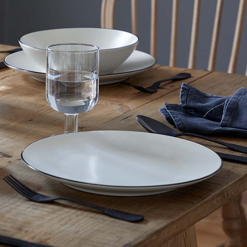 Casafina by Costa Nova AUGUSTA DINNER PLATE Natural_Black