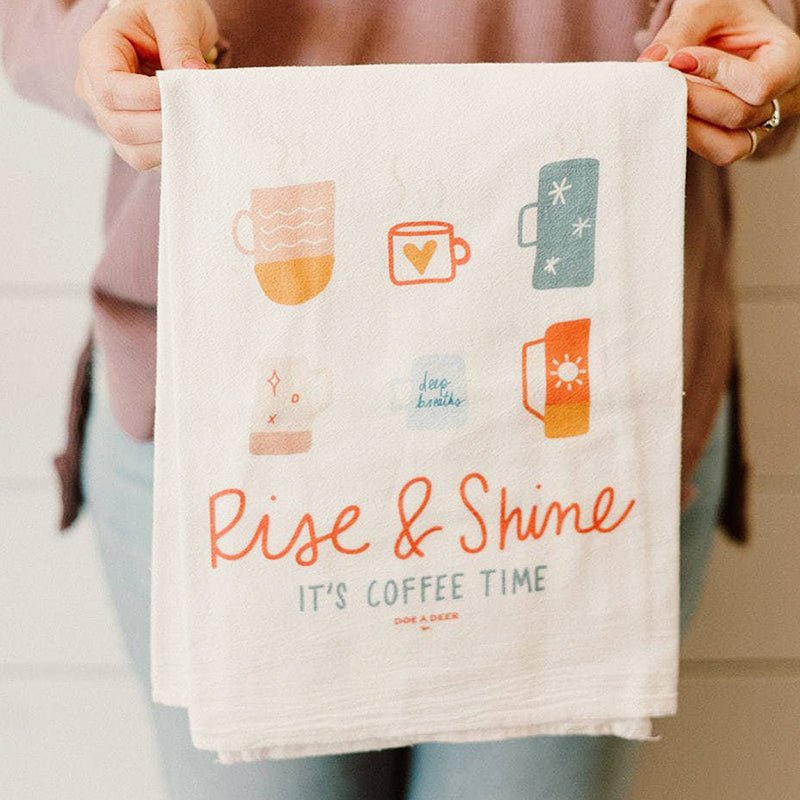 Doe A Deer RISE AND SHINE FLOUR SACK TOWEL