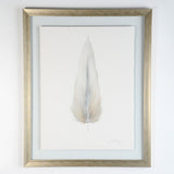 LARGE FRAMED FLOATED FEATHER PAINTING - SERIES 11 NO 2 - By Lacey
