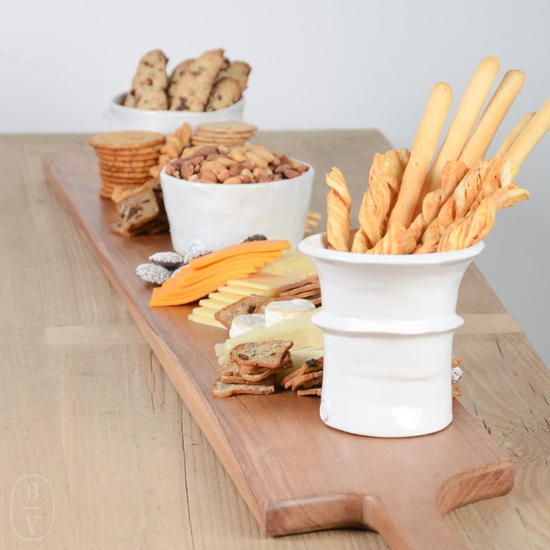 Creative Co-op ACACIA WOOD OVERSIZED ENTERTAINING BOARD WITH HANDLE