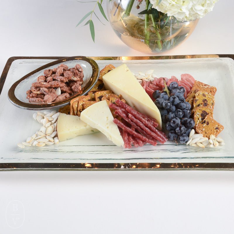 Annieglass ROMAN ANTIQUE SAUCE BOWL Gold 7.25 x 5