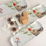 Casafina DEER FRIENDS RECTANGULAR TRAY White