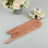 Creative Co-op ACACIA WOOD CHEESE CUTTING BOARD WITH OPEN HANDLE