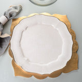 Casafina IMPRESSIONS CHARGER PLATE_PLATTER White_Gold