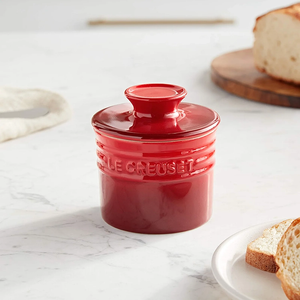 le creuset butter dish red